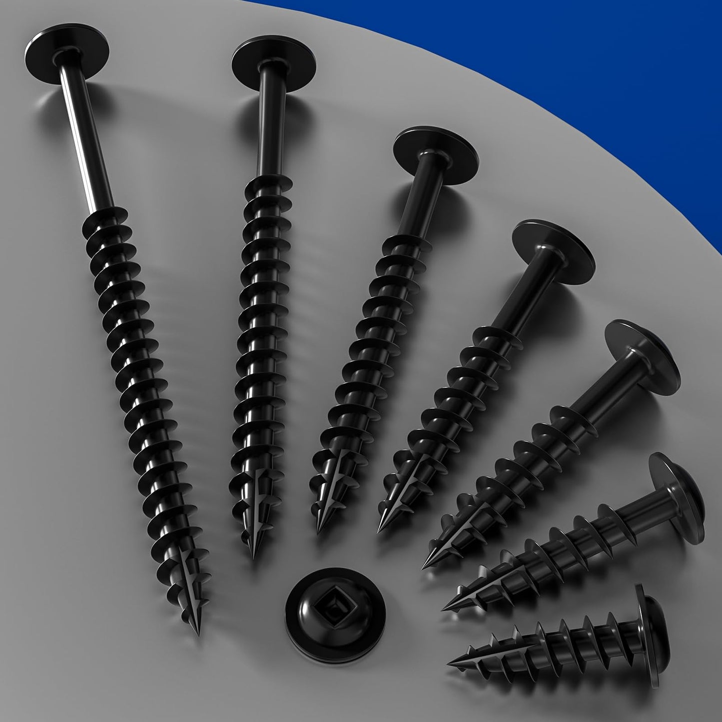 Wensilon (Black) Pocket Hole Screws # 8 * 3/4 "200pcs 1lbs Square Hole Wood Screws and Round Head Square Hole self Tapping Screws are Suitable for Wooden use.150MM,60MM Drive bit Included.