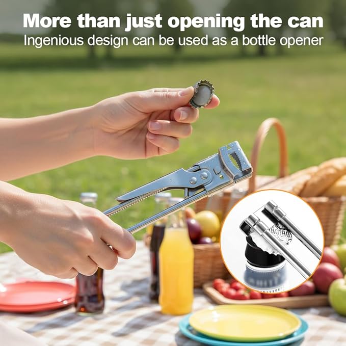Jar Opener for Weak Hands, 2026 Upgrade Multifunctional Adjustable Stainless Steel Jar Opener, Easy to Use Stainless Steel Tight Jar Lid Opener for Seniors (1, 9 in)