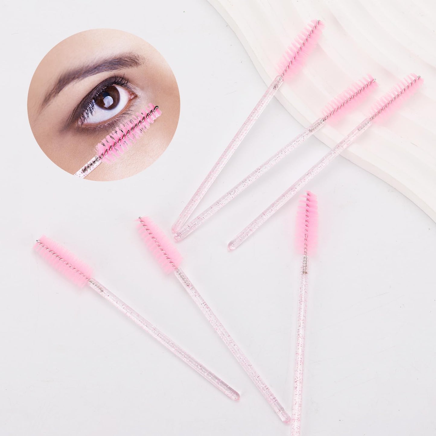 Tbestmax 1200 Disposable Mascara Wands Eyelash Brush Spoolies for Eyebrow Eye Lash Extension, Makeup Brushes Applicators Kits -