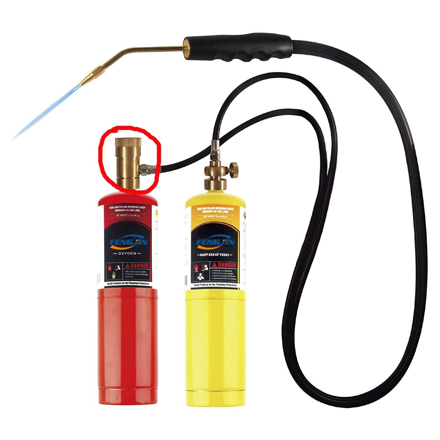 Kaysection Oxygenation Kit Oxygen Regulator for Brewing, Oxygen Regulator for Disposable Tanks with Barb