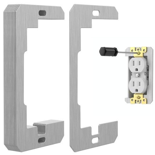 10 Pcs Wall Plate Spacer,Spacers for Electrical Outlets, Metal Flush Fit Device Leveling Plates for Electrical Outlet Repair, Fix Loose Outlets and Electrical Boxes