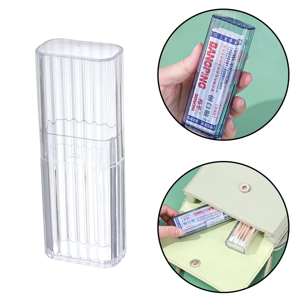 JIEDALIN 4 Pcs Cotton Swab Holder for Travel Mini Travel Swab Case Cotton Swab Box for Makeup Sponge Cotton Swabs Hair Ties Flos