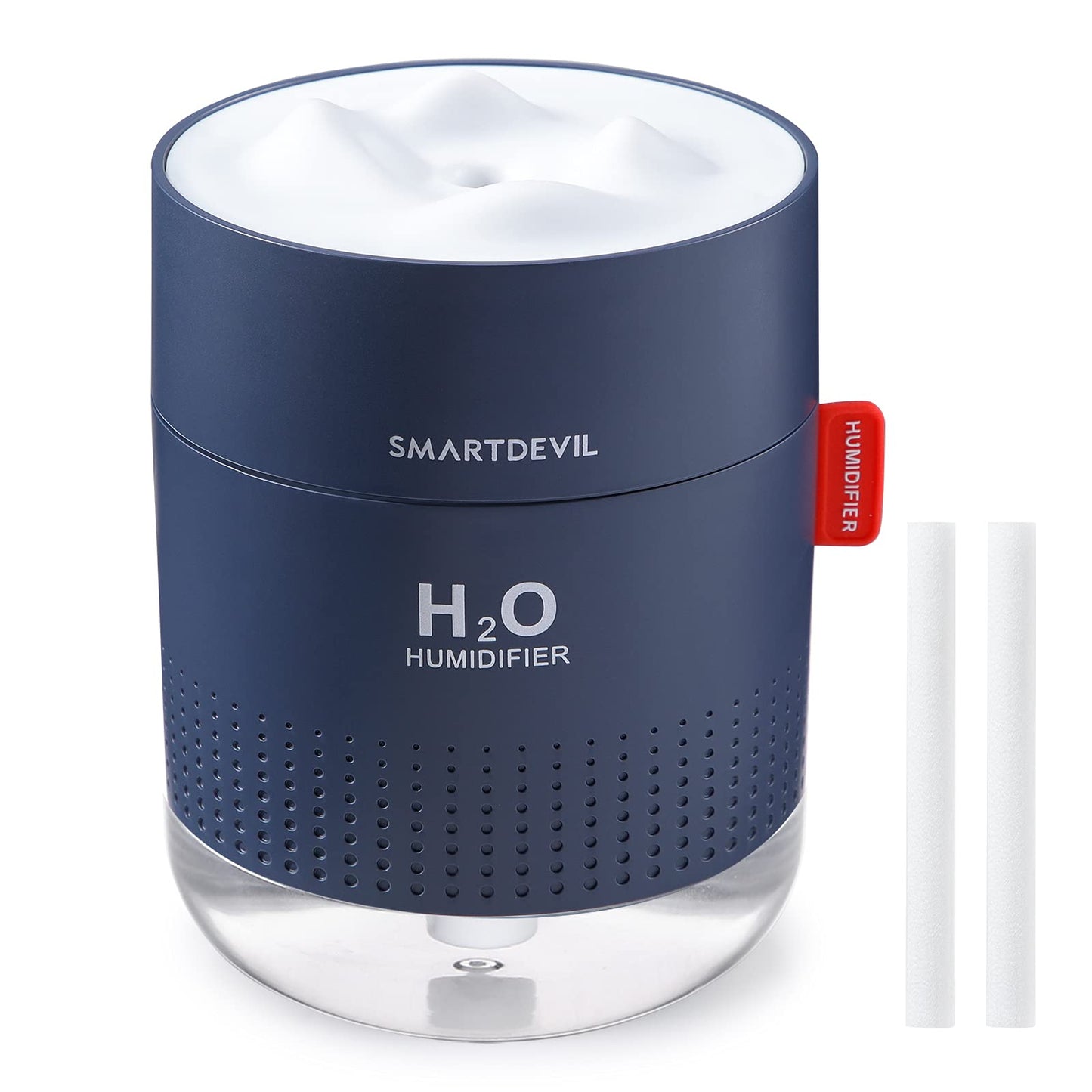 Smartdevil Small Humidifiers, 500Ml Desk Humidifiers, Whisper-Quiet Operation, Night Light Function, Two Spray Modes, Auto Shut-