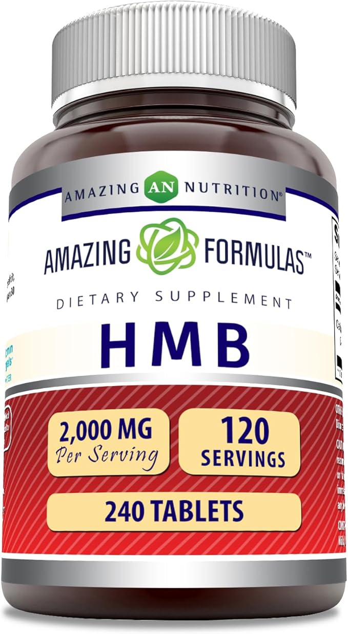 Amazing Formulas HMB 2000mg per Serving Tablets Supplement | Non-GMO | Gluten Free | Made in USA (240 Count)