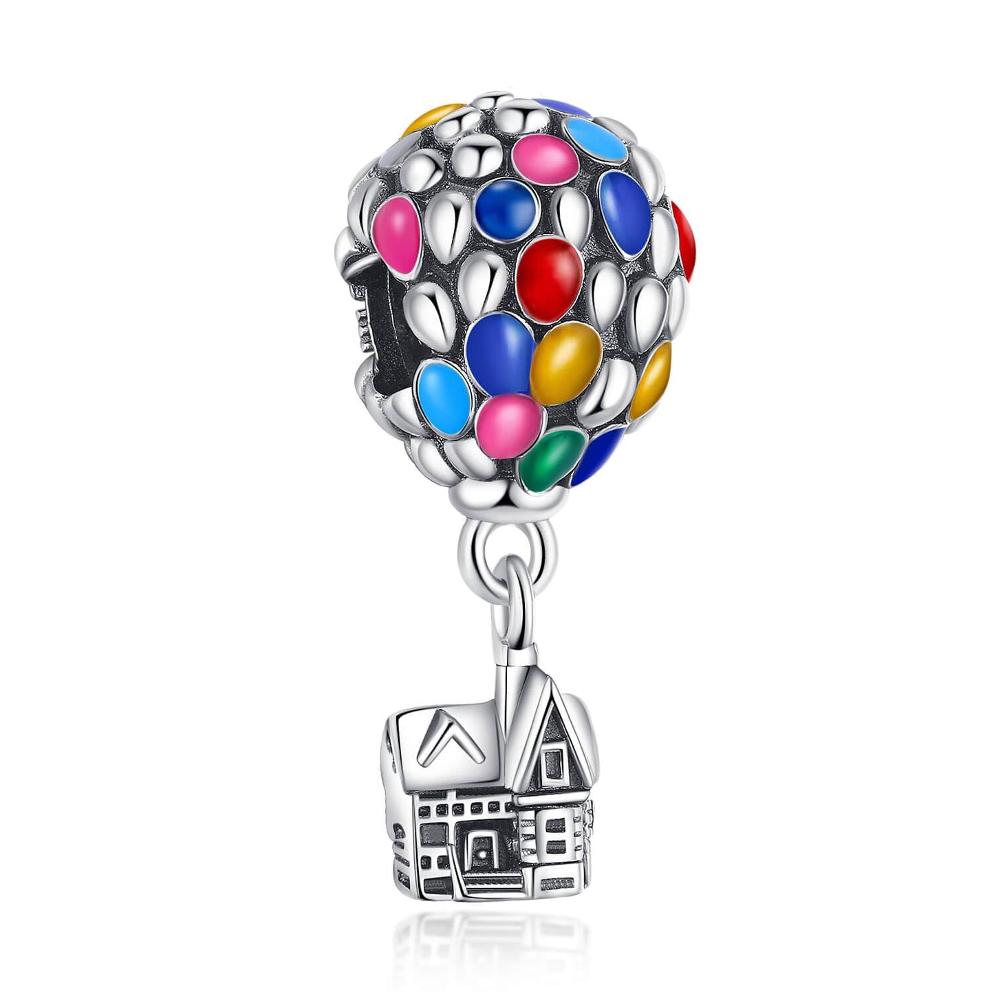 VALGACLS Up Charms Hot Air Balloon Charm for Bracelet Necklace 925 Sterling Silver Charm Up House Charms for Women
