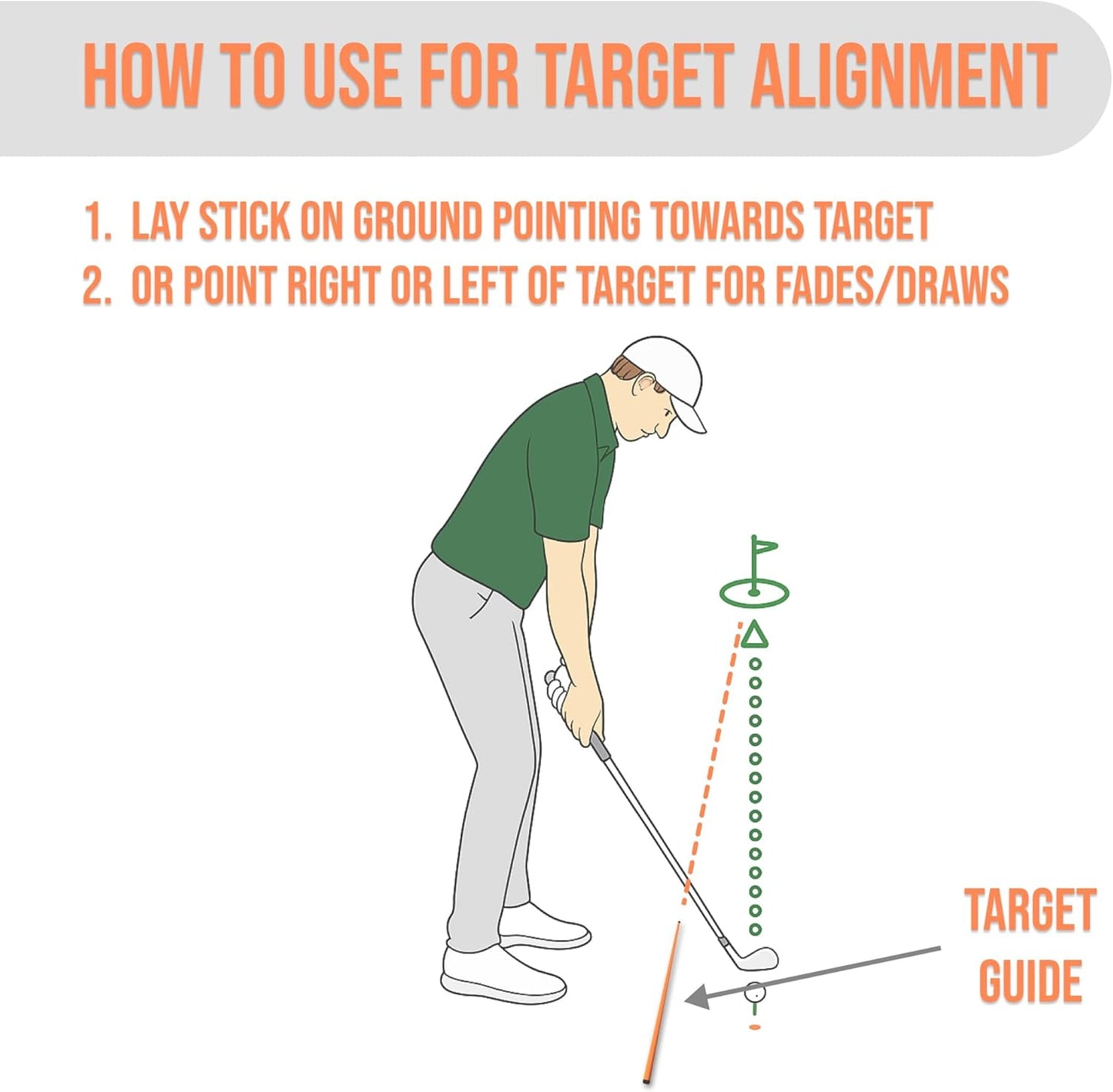 Elevate & Co. Golf Alignment Sticks – 36” Training Aid with Ball Placement Lines, 3 in 1 Trainer | Improve Posture & Perfect Swing Accuracy