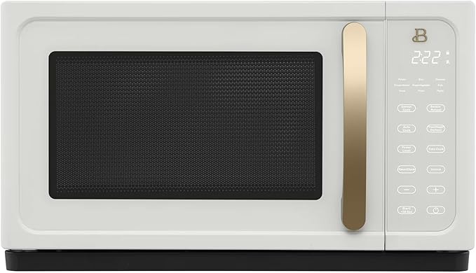 Beautiful 1.1 Cu Ft 1000W Sensor Microwave Oven Compact Countertop with Smart Sensor Cooking, 10 Power Levels & Easy Clean Interior – Perfect for Quick Meals, Office & Holiday Hosting