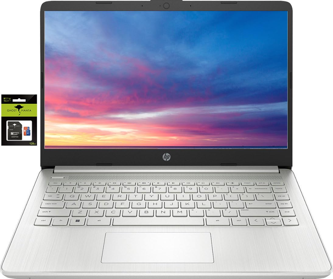 Hp 14 Laptop Stream Ultral Light For Students And Business, Quad-Core Intel Celeron Processor, 16Gb Ram, 256Gb Storage (128Gb Em