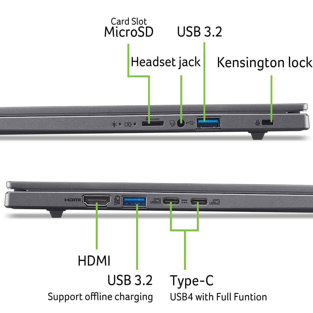 Acer Aspire 16 Ai Copilot+ Pc | 16 Wuxga 120Hz 100% Srgb Display | Snapdragon X X1-26-100 | Npu: 45 Tops - Gpu: Up To 1.7 Tflops