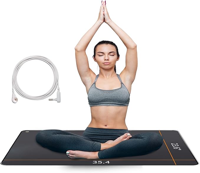 Grounding Mat,35.4x23.6 inches,Reconnect to The Earth EMF Recovery,for Foot Therapy, Universal Grounding Sleep Mat, Ground...