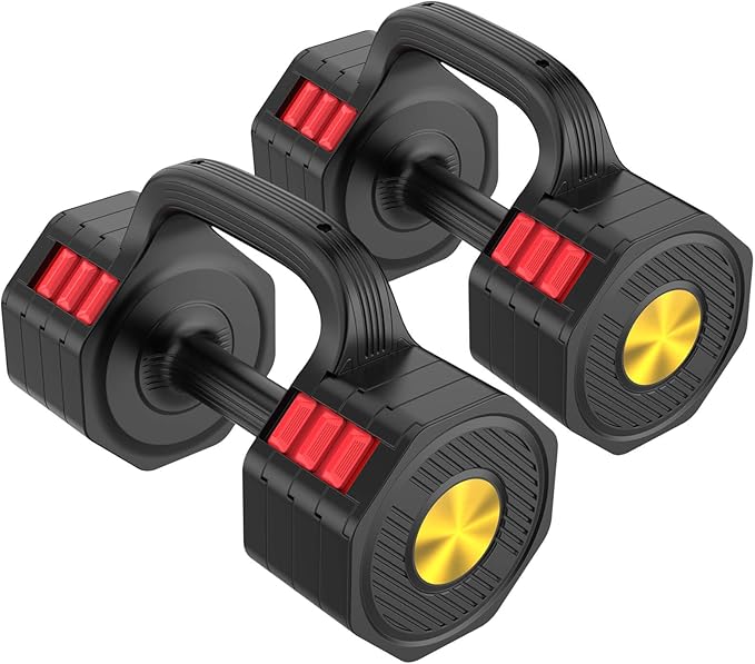 Nimsqury 41LBS Adjustable Dumbbell Set, Each 5/10.3/15.4/20.5lb Adjustable Dumbbells for Men Women, 4 Level Weights Set wi...