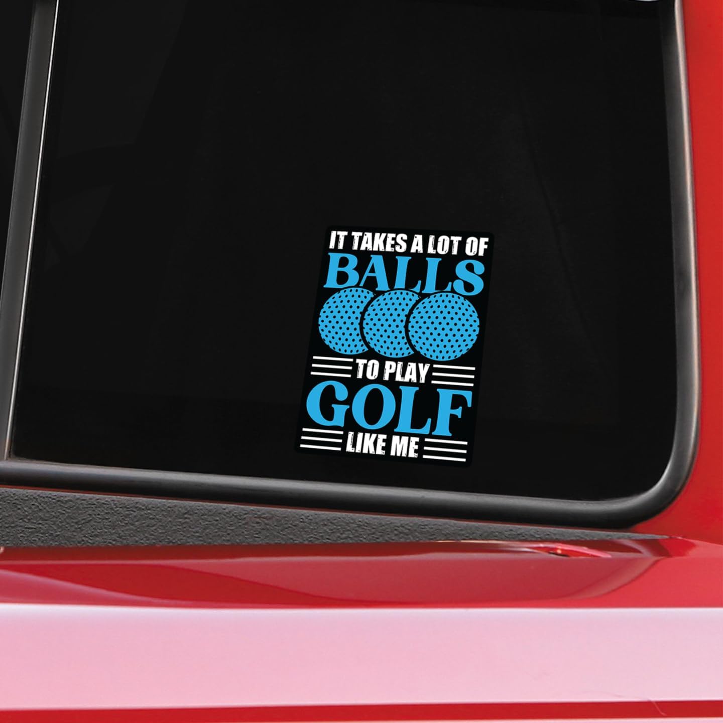 Funny Golf Stickers – Choose from 10 Humorous Designs – Durable Waterproof Vinyl Decals for Cars, Golf Carts, Laptops, Windows, Bumpers & More – 5 Inch (A Lot of Balls)