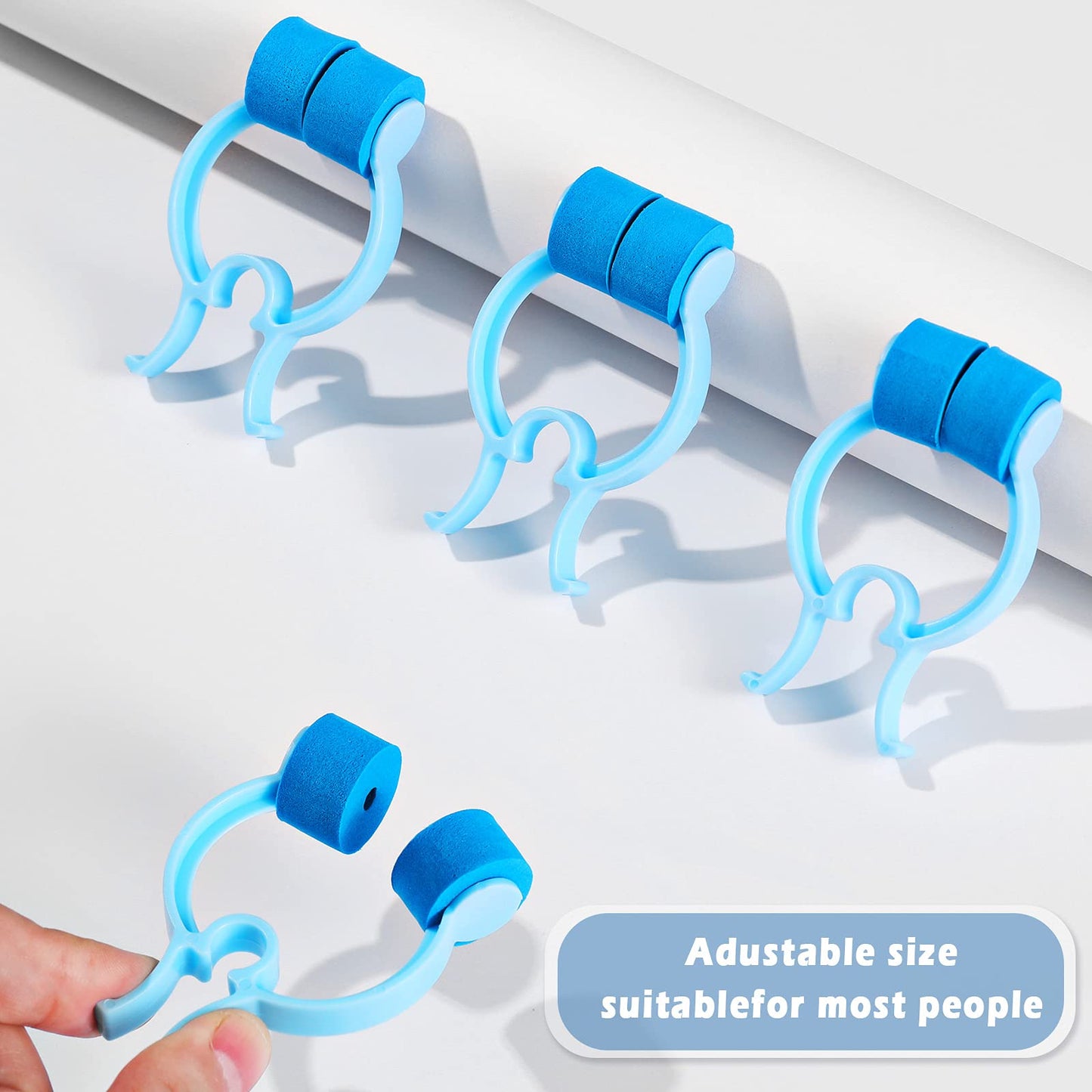 24 Pieces Nose Clips Nose Bleed Stopper Plastic Nose Clip Nose Pincher Nasal Clip Kit for Snoring Stop Accidental or Emergency Condition Swimming (Green, Blue)