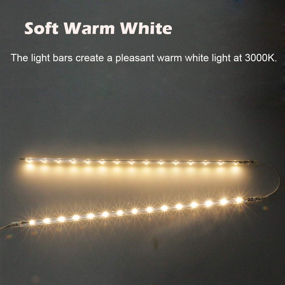 Cefrank 16-Inch Led Display Light Bars - Linkable Slim Strip Kit, Warm White 3000K, Model Ls1803K-40-2, Plug N Play