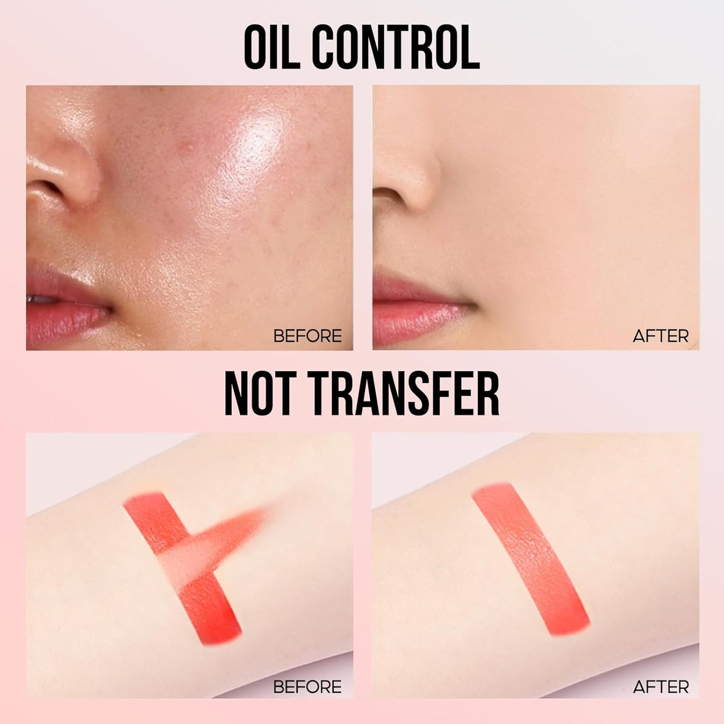 Oil Control Pressed Setting Powder Compact, 12H Longlasting Translucent Powder Makeup, Waterproof Face Powder, 03 NATURAL, 0.28Oz