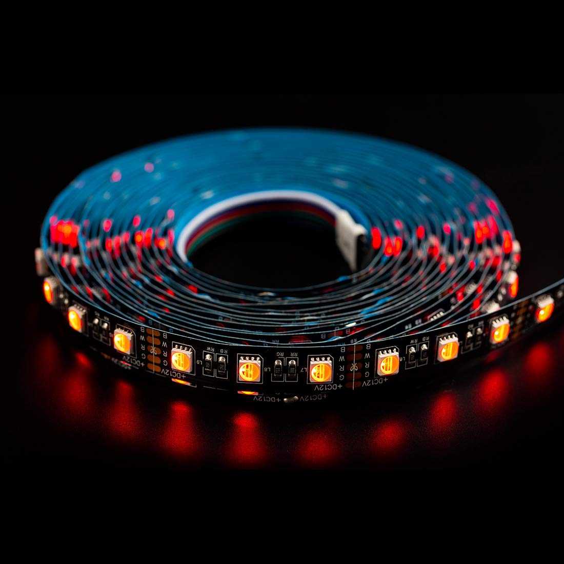 Btf-Lighting 5050 Rgbw Led Tape Lights 5M 60Leds/M Black Pcb Ip30 Non-Waterproof For Home Decoration