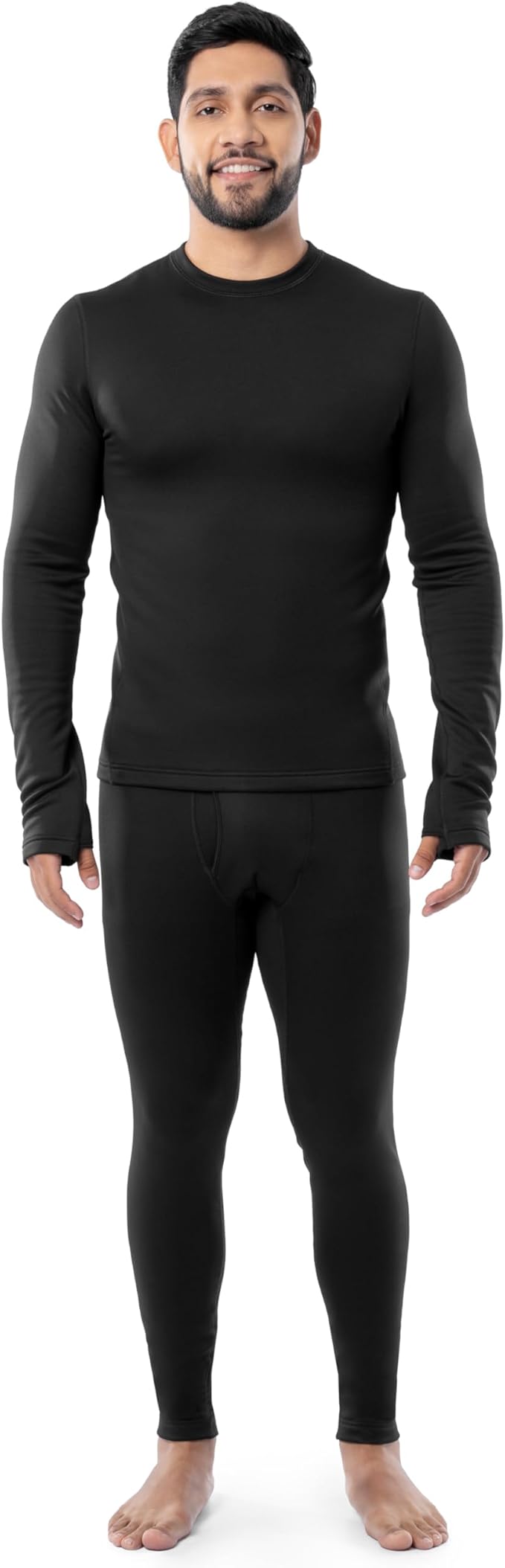 Fruit of the Loom mens Heavyweight Brushed Back Fleece Thermal Underwear Base Layer Set