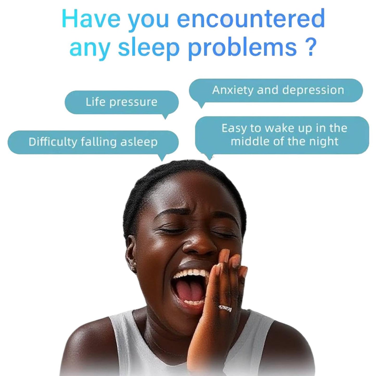 Sleep Aid Device Handheld Low Frequency Pulse of microcurrent Sleep Machine Insomnia Relief Anxiety Help Sleep (Blue, Standard)