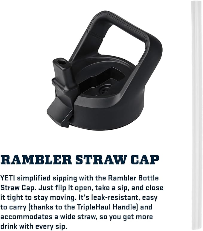 YETI Rambler 18 oz Bottle, Vacuum Insulated, Stainless Steel with Straw Cap, Moon Dust