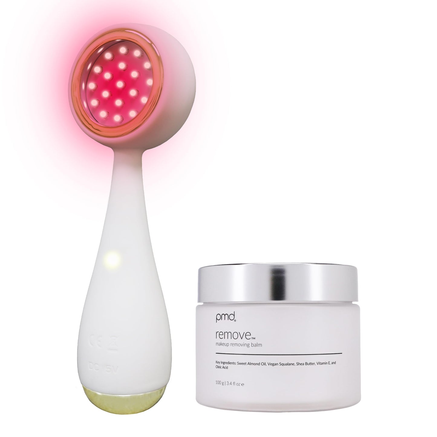 PMD Beauty Redvolution Facial Device - Silicone Brush & Facial Red Light Therapy Devices - Light Therapy for Face - Firms & Tone