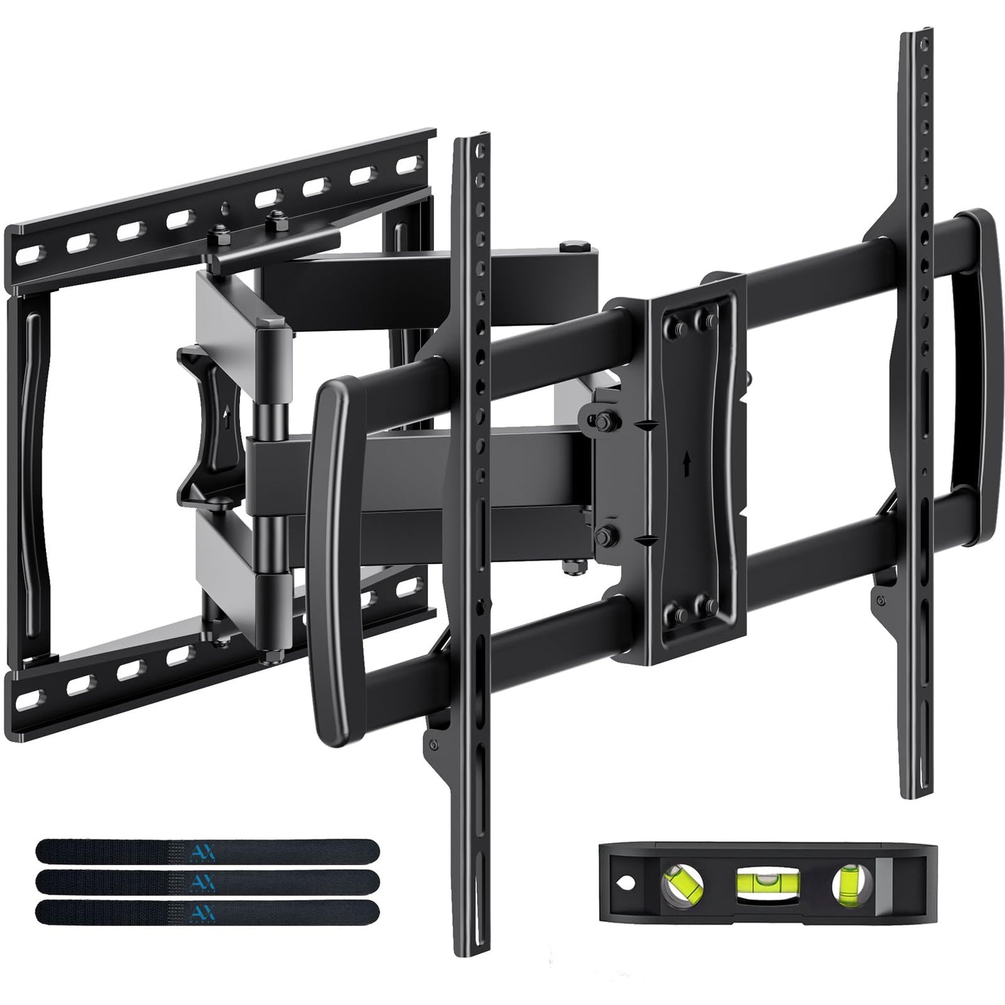 AX WABER Full Motion TV Wall Mount Bracket for Most 32-85 inch TVs,TV Mount with Dual Articulating Arms,Tilt/Swivel/Extension/Leveling,Fits 8” 12” 16" Studs,Max VESA 600x400mm, Holds up to 132lbs