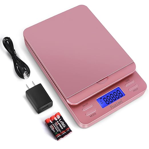 Fuzion Shipping Scale, Digital Postage Scale for Packages 86 lb/0.1oz with Hold and Tare, Postal Scale with Flip Holder, P...