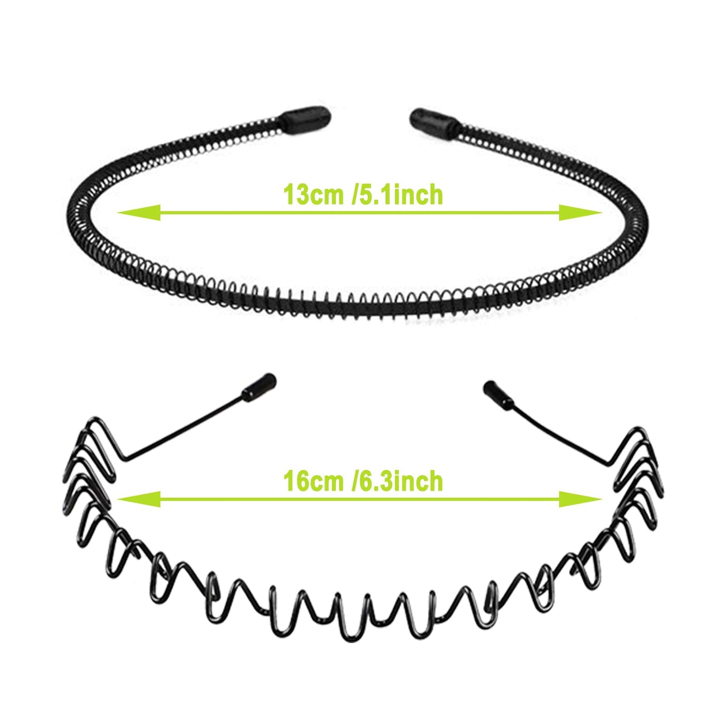 JERLITU Metal Headband for Men, Womens Fashion Headband, Neutral Wave Headband, Outdoor Sports Hair Bands Simple Elastic Non-Sli