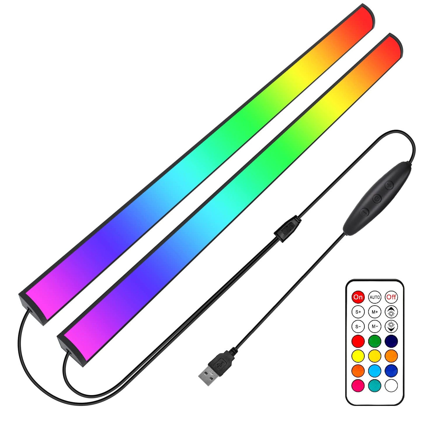 Ferswe RGBIC Gaming Light Bar, Dimmable, Speed Adjustable, Model F-UK005, Double Gaming Lights
