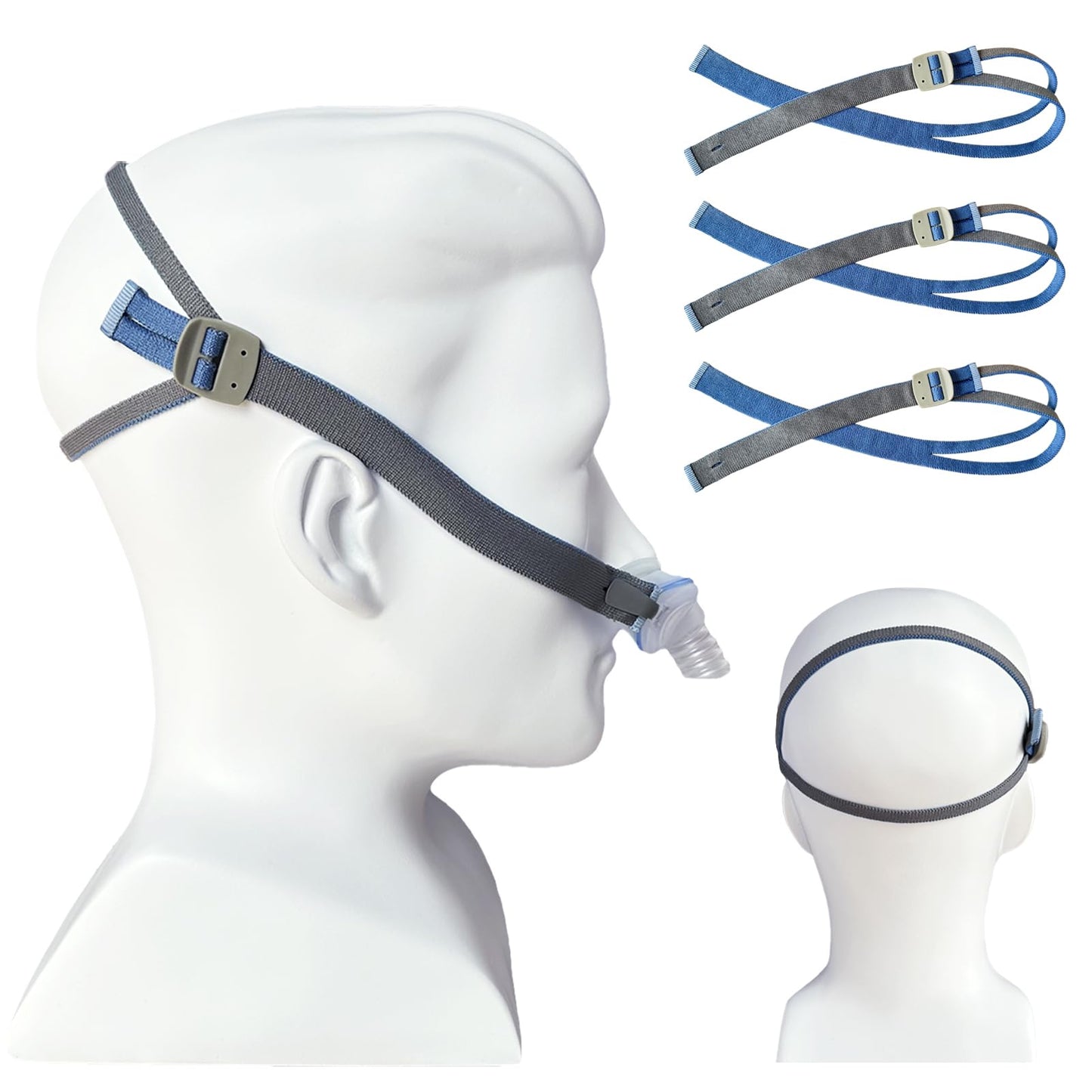 GJX 3 Packs Replacement Nasal Mask Headgear Straps for Airfit P10 and N30 Upgraded Adjustable CPAP Headgear Compatibility with P10/N30 CPAP Head Strap(Without Nasal Pillow Frame)