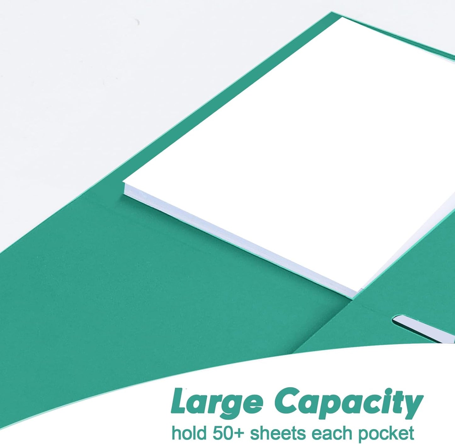 50 Pack 2 Pocket Folders - Fit Letter Size Paper, Assorted 5 Colors