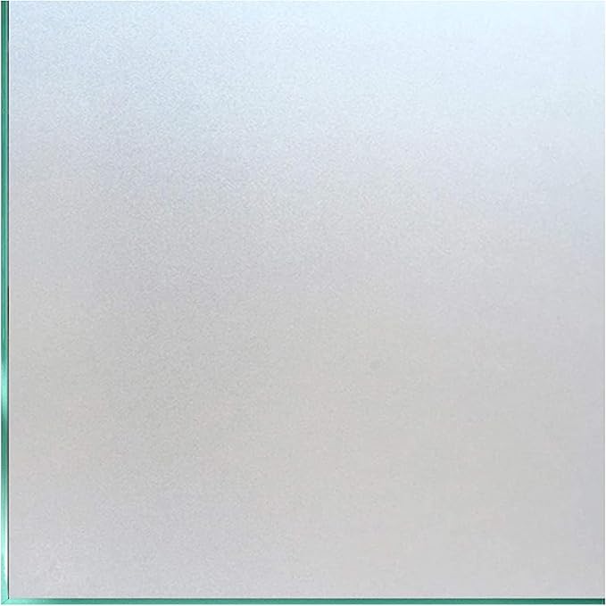 Coavas Window Privacy Film Frosted Glass Static Clings, Decorative Bathroom Door Window Covers Day and Night, Heat UV Blocking Anti-Glare Frosting Stickers for Christmas, 35.4 x 118.1 Inch, Pure