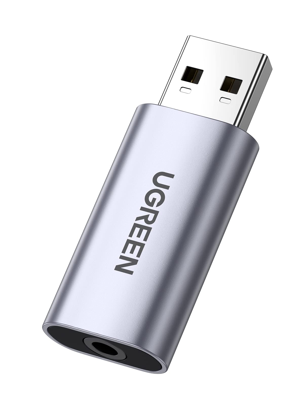 Ugreen Usb To Audio Jack Usb External Sound Card 3.5Mm Audio Adapter 2 In 1 Usb A To Aux Trrs Headphone Adapter Microphone Stere