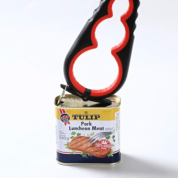 Jar Opener Can Opener Bottle Opener for Senior, Arthritis Hands and Anyone with Low Strength, Arthritis Jar Opener Get Lids Off Easily(Black and Red)