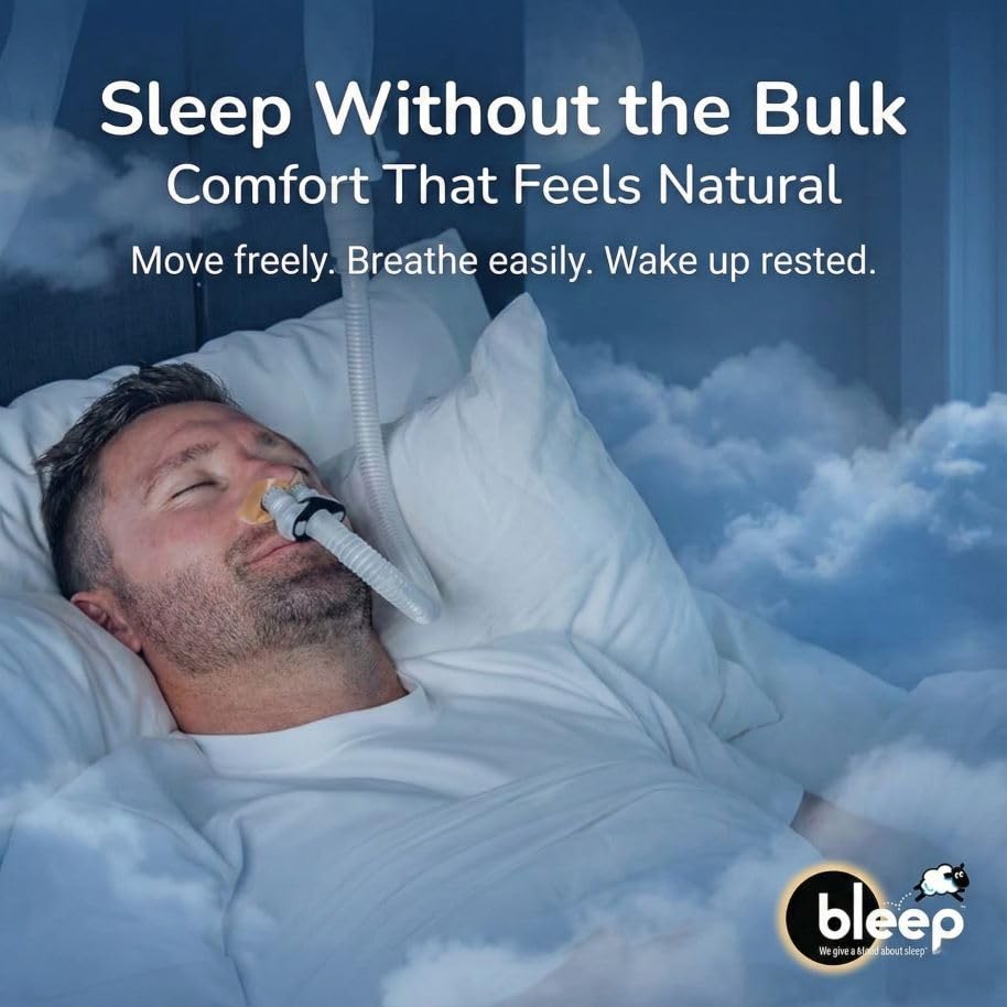 All-in-One CPAP Starter Pack by Bleep - Best CPAP Accessories Kit with Eclipse Mask, Halos, DreamPreps, Hose & Tube - Sleep Apnea Nose Mask for BiPAP Users - Therapy Kit and Supplies for Travel