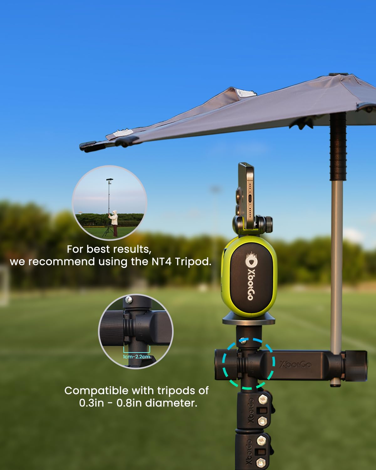 XbotGo Weather Guard Umbrella – Durable, Lightweight Protection for Outdoor Sports, Safeguards Gimbal/Chameleon from Rain, Wind, and UV Rays – Ideal for Outdoor Sports Enthusiast