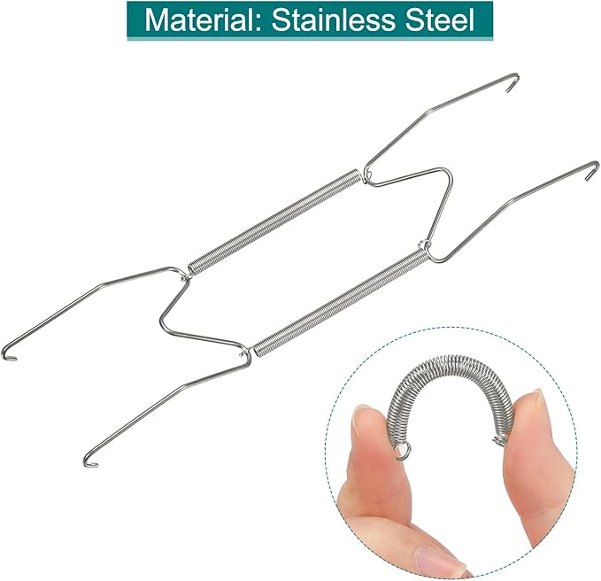 uxcell 4Pcs Plate Hanger, 10 Inch W Type Stainless Steel Invisible Wall Plate Hangers for Decorative Plates, Silver