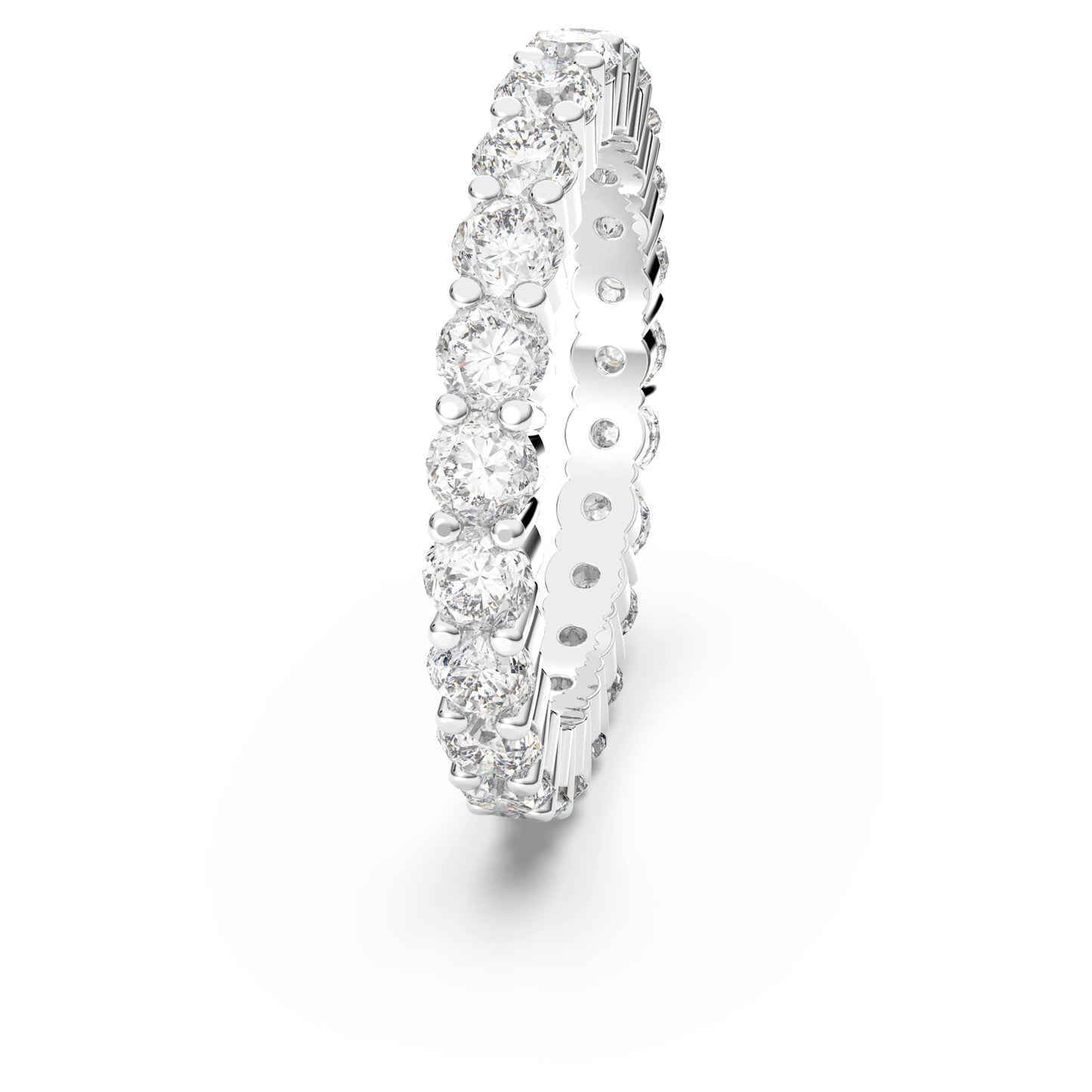 SWAROVSKI Vittore XL White, Rhodium Plated Ring, Size 58