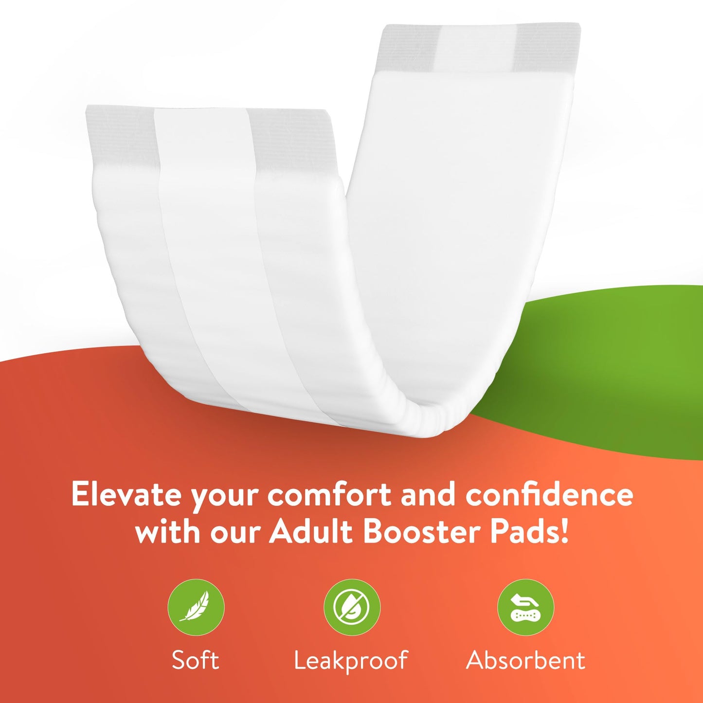 Inspire Incontinence Booster Pads Super Absorbent Extra Long | Pad Liner Women and Men | Inserts for Adult Diapers 5+ Cups Absorbency Money Back Leak Free Guarantee!
