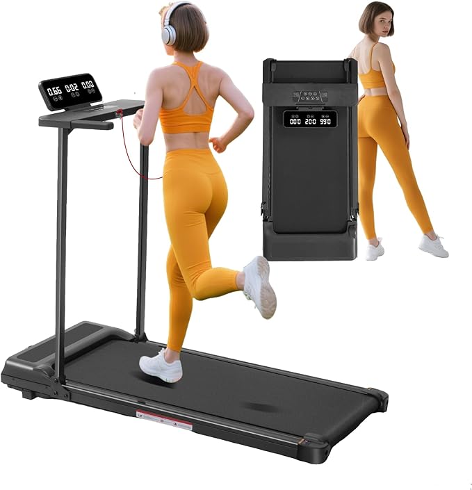 POTUPUS Walking Pad with Handle Bar and Incline, 3.0HP Under Desk Treadmill for Home Small Space, 0.6-7.6MPH Portable Walk...