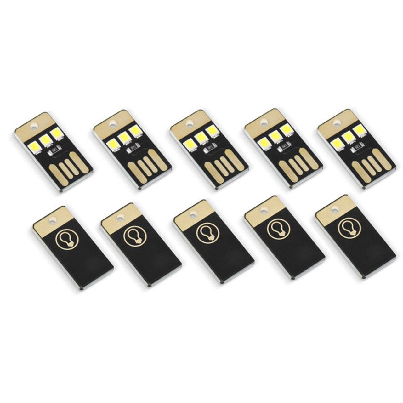 Jacobsparts 10Pcs Usb Led Night Light - Bright Daylight White 6000K Mini Keychain Lamp, Model Usbled-A, Perfect For Camping & Car Use