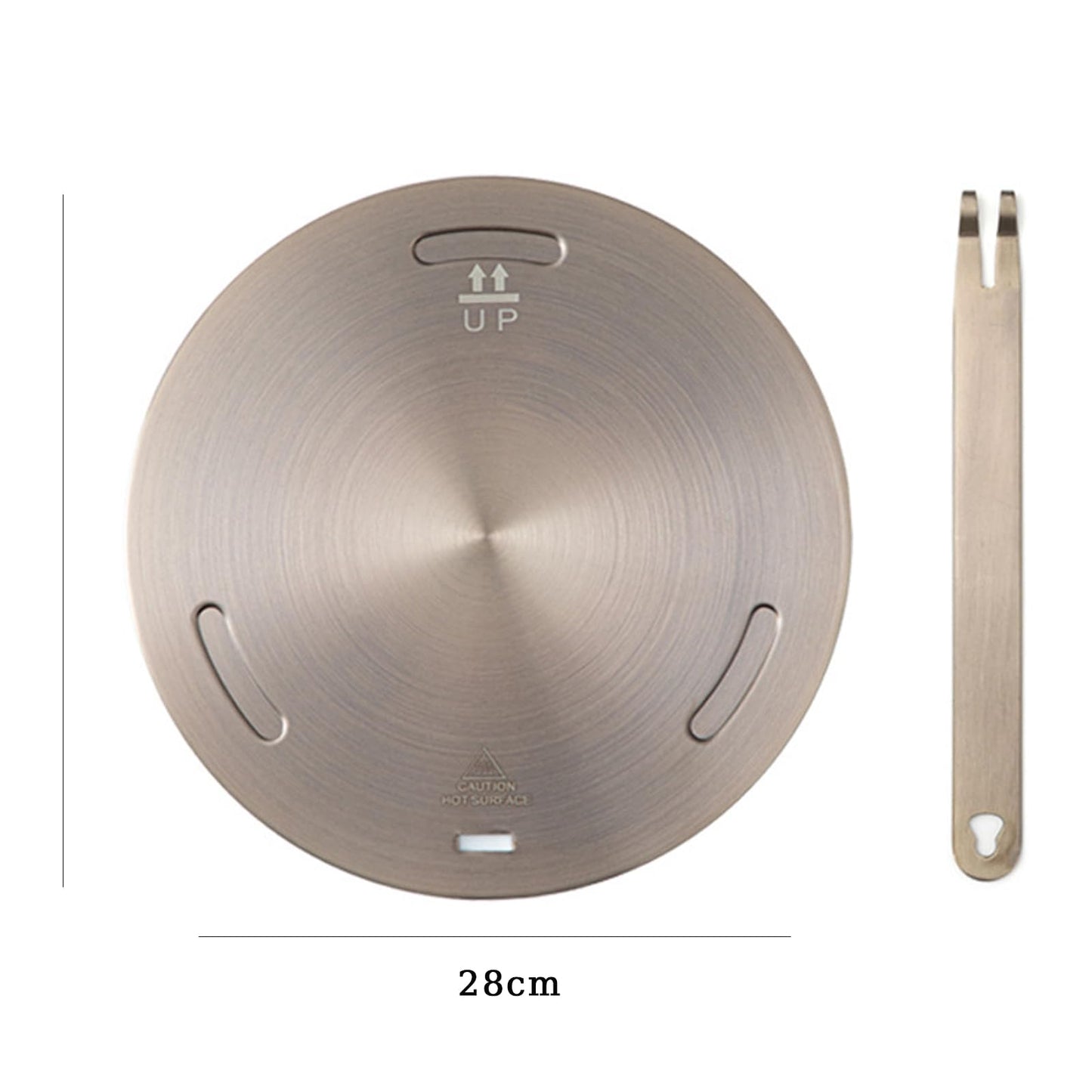 11Inch Heat Diffuser Plates for Gas Electric Stoves, Flygragon Stainless Steel Cooking Induction Adapter Plate for Glass Cooktop, Detachable Handle Induction Cooktop Converter Plate