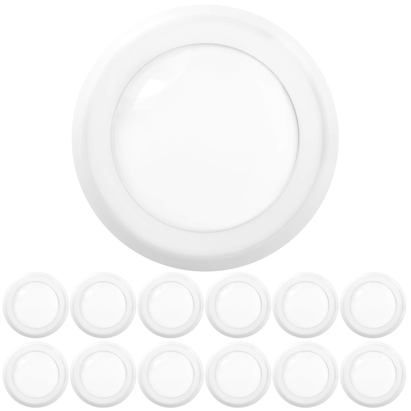 Sunco 12 Pack 5/6 Inch LED Disk Lights, Disc Lights Ceiling, LED Flush Mount Recessed Can Lighting, 1050 LM, 2700K Soft White, Dimmable, 15W=75W, Damp Rated ETL