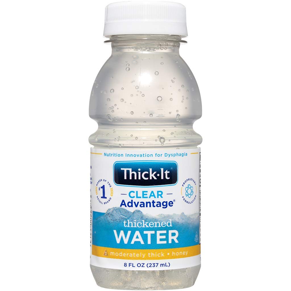 Thick-It Clear Advantage Moderately Thick Water, Honey Consistency, Ready-to-Drink, Digestible Swallowing Aid, Convenient & Read