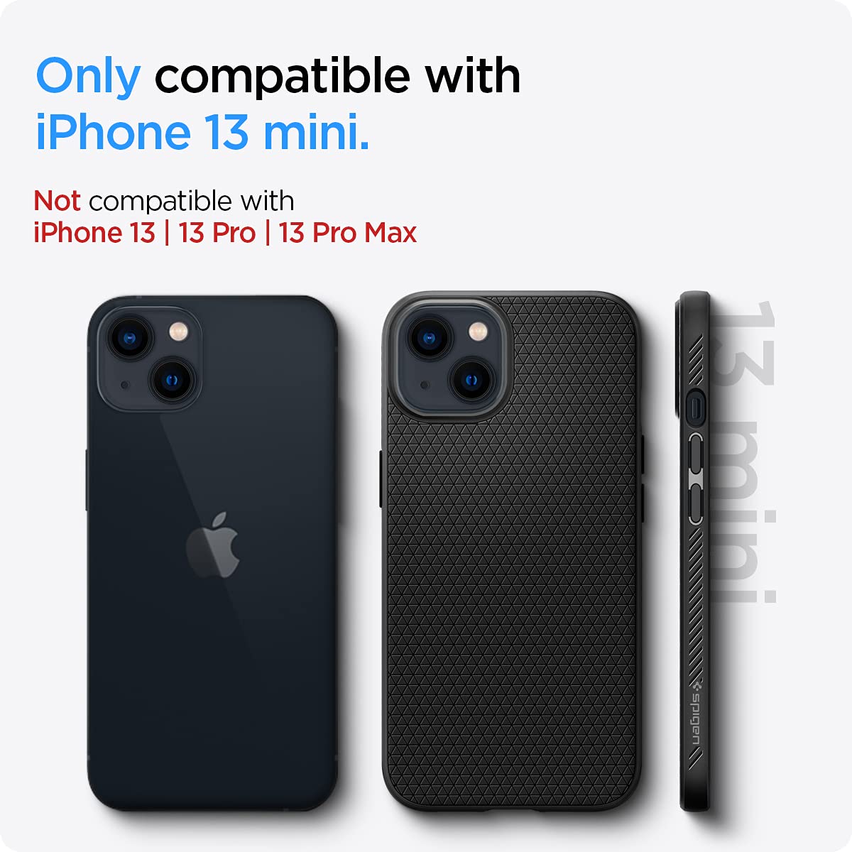 Spigen Liquid Air Designed For Iphone 13 Mini Case (2021) - Matte Black