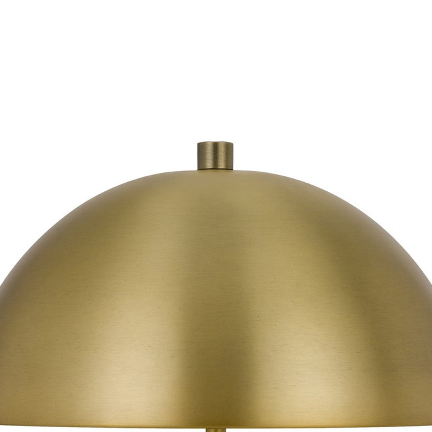 Benzara 20 Inch Metal Accent Table Lamp, Brass Dome Shade, Model BM271961