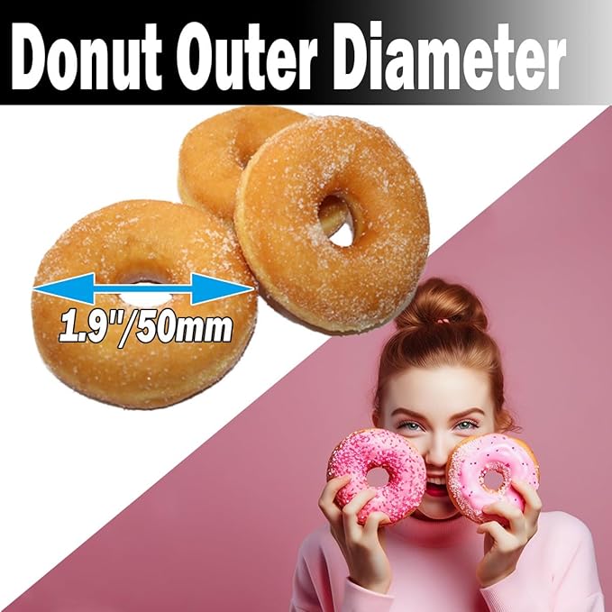 OBong Electric Donut Maker Commercial 9 Holes Mini Doughnut Machine Mini Donuts Maker with Cool Touch Handle Non-Stick Coating for Bakeries Restaurant Snack Bars,1600W, 220V, silvery