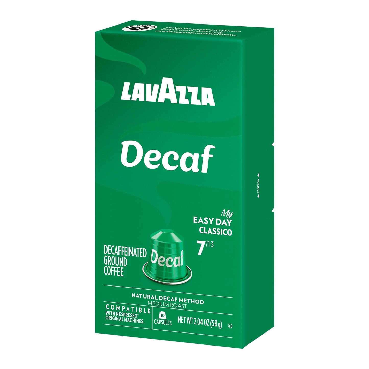 Lavazza Decaf Aluminum Capsules Compatible with Nespresso* Original Machines  Medium Roast (10 Capsules)