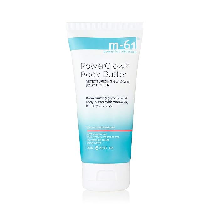 M-61 PowerGlow Body Butter - Smoothing and retexturizing body butter with glycolic, vitamin K and aloe.