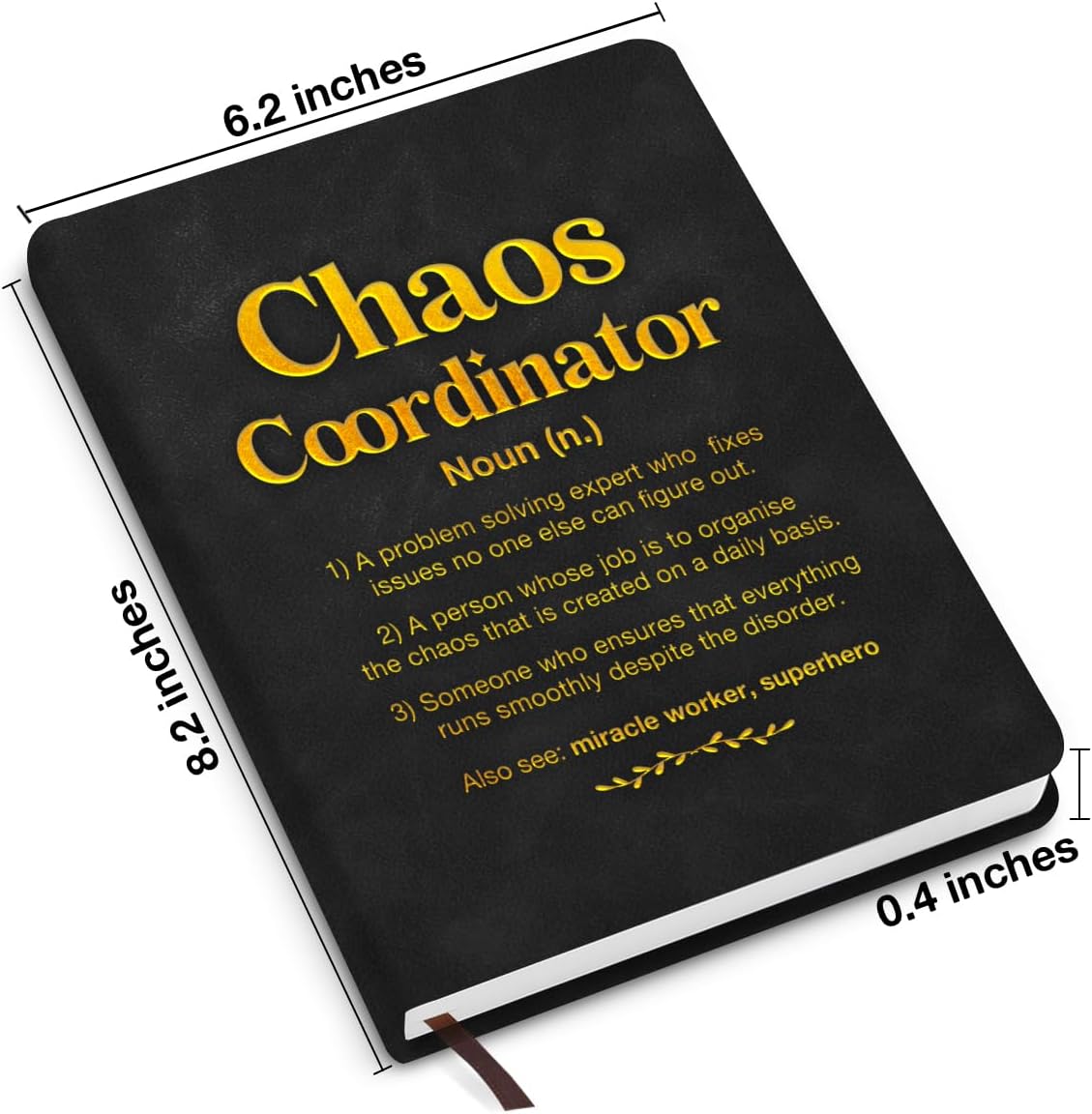 Chaos Coordinator Notebook Journal Appreciation Gifts for Boss Leader Manager Coworker Employee, Chaos Coordinator Definition Writing Journal