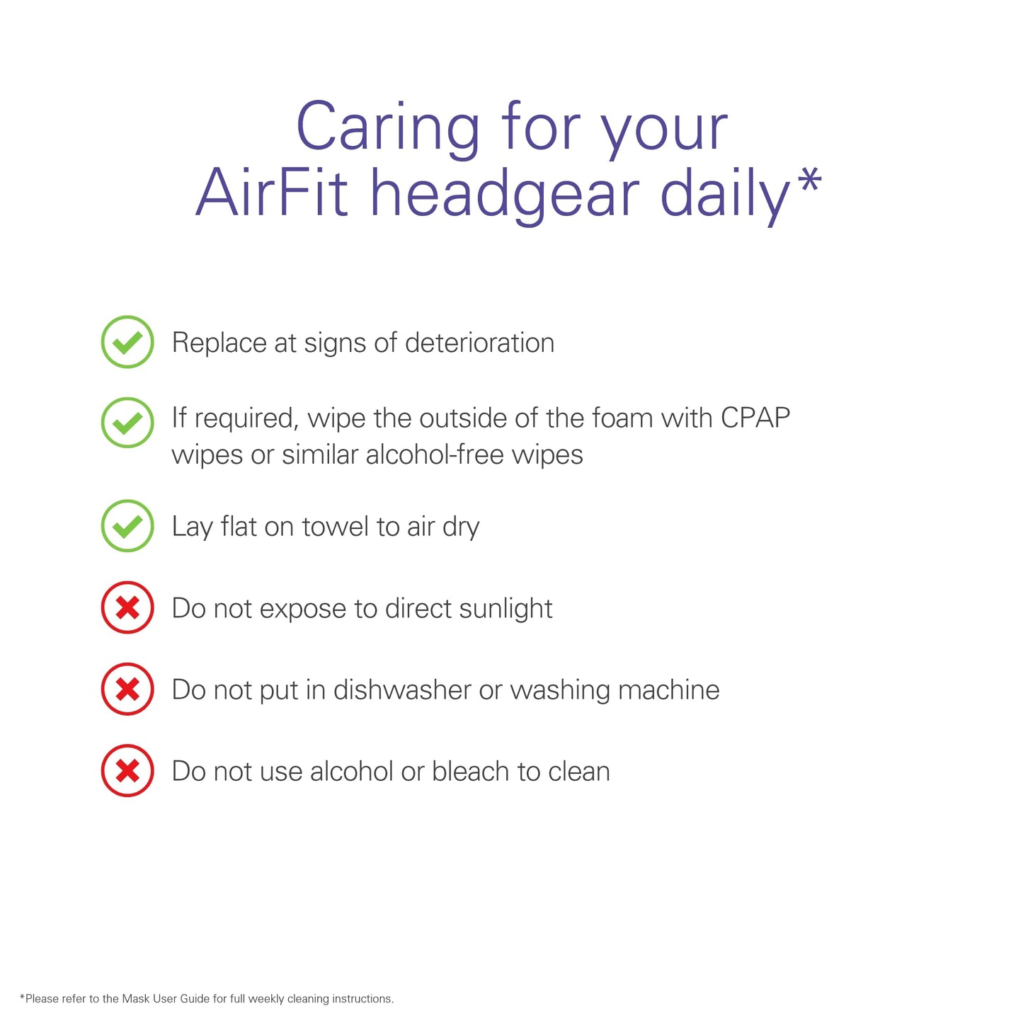 Resmed AirFit N30 Adjustable Replacement Headgear - Quick-Fit Design - CPAP Headgear - Replacement CPAP Accessories - 1 Size